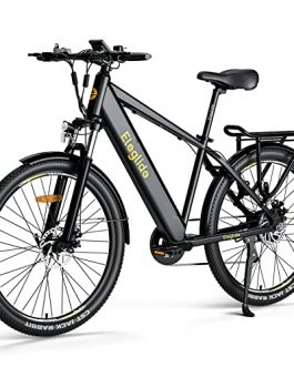 Electric Bikes, Eleglide T1 Electric Bicycle Mountain Bike, 27.5″ E bike Commute Trekking E-bike with 36V 12.5Ah Removable Li-Ion Battery, LCD Display, Shimano 7 Speed, Dual Disk Brake